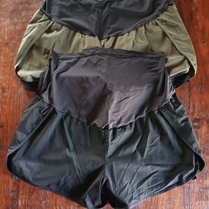 2 Maternity Workout Shorts, size XL